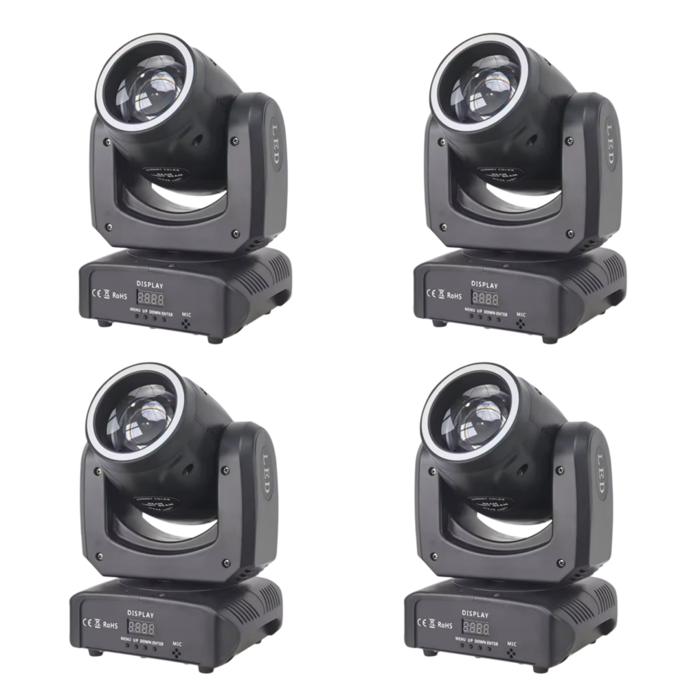 Kit 4 Cabeza movil 100W Beam + anillo de luz RGB AUDIOLIGHTPRO nuevo modelo