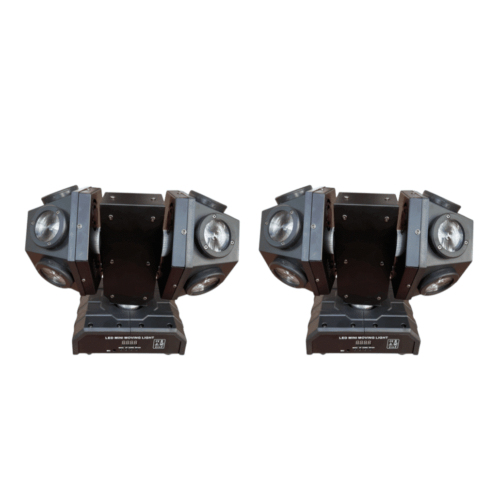 kit 2 unidades CABEZA MOVIL LED BEAM DUAL BARREL