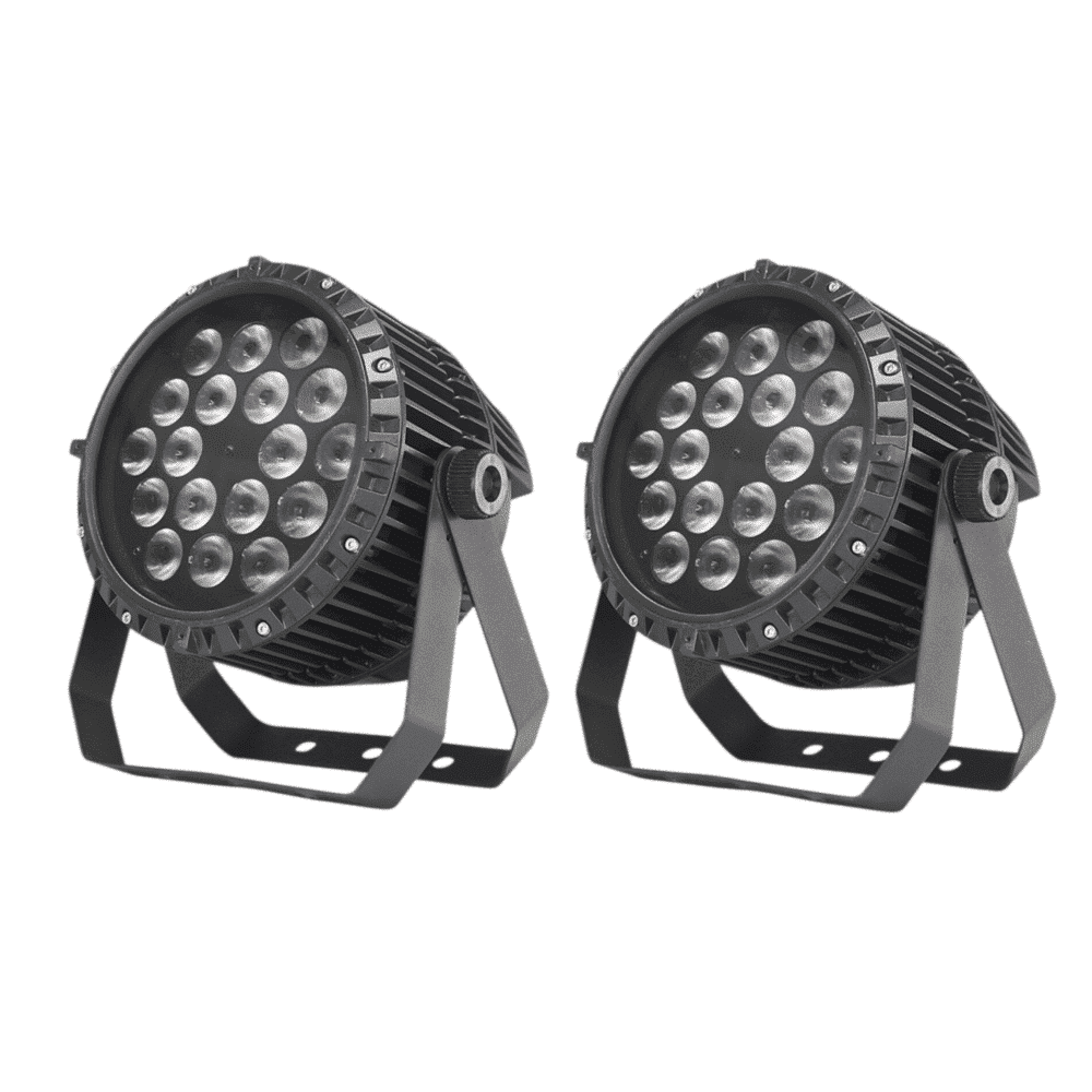 KIT 2 UNIDADES LPW005H BIG DIPPER FOCO  RGBW EXTERIOR INPERMEABLE  18LED  8 WATTS QUAD